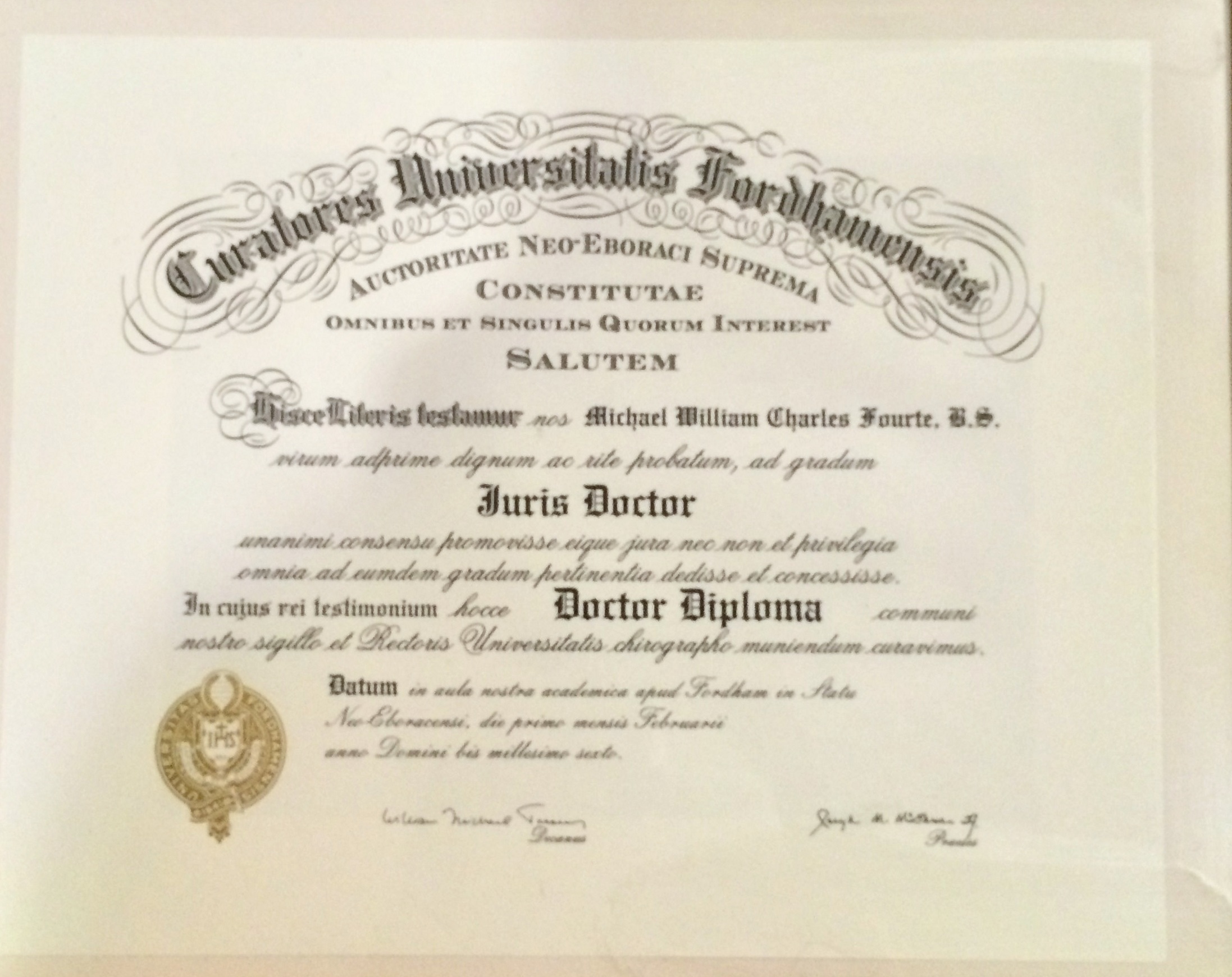 Juris Doctor · Fordham University