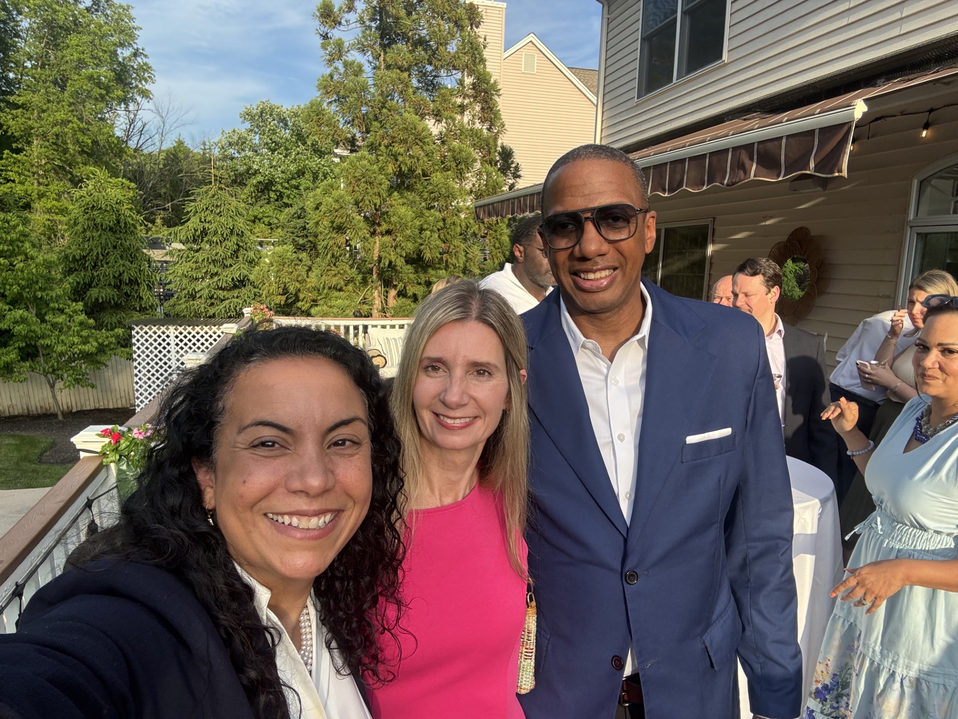 Congresswomen Analilia Mejia with Mary and Michael Fourte